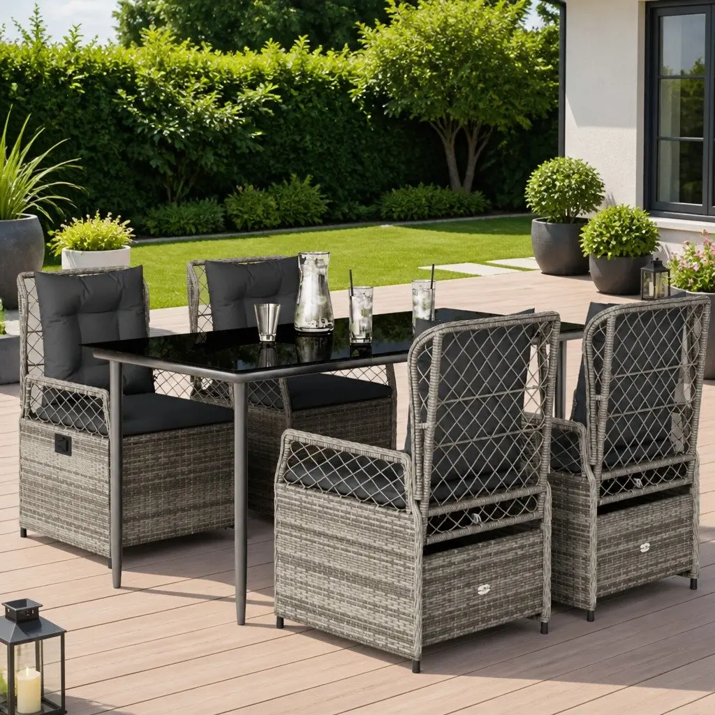 5-Piece Dining Set for Outdoor Spaces