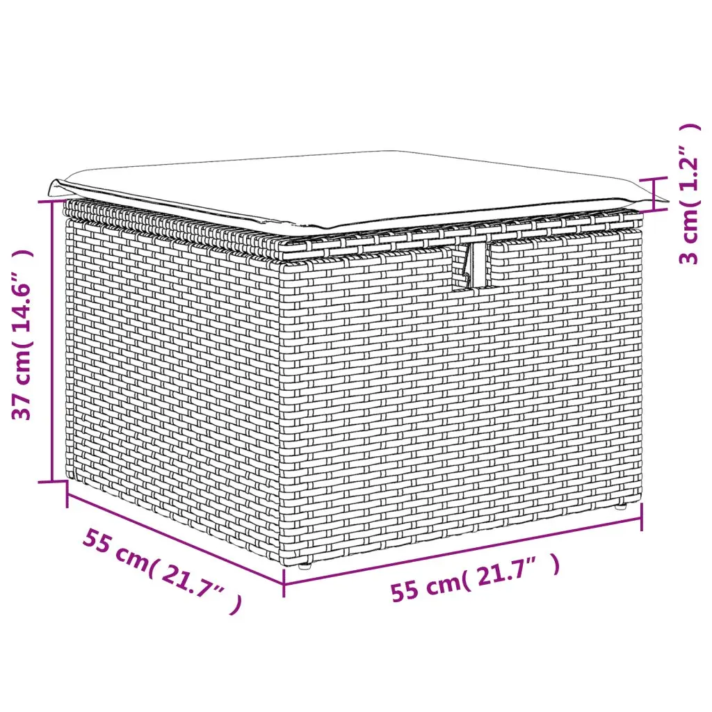 4 Piece Garden Sofa Set with Cushions Black Outdoor Patio Furniture Modular