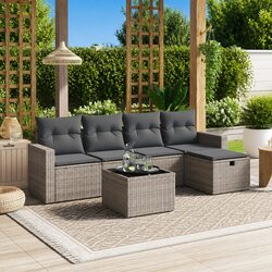 You’ll Love This 6-Piece Grey Garden Sofa Set for Outdoors