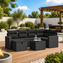 Make Memories with Our 7 Piece Garden Sofa Set