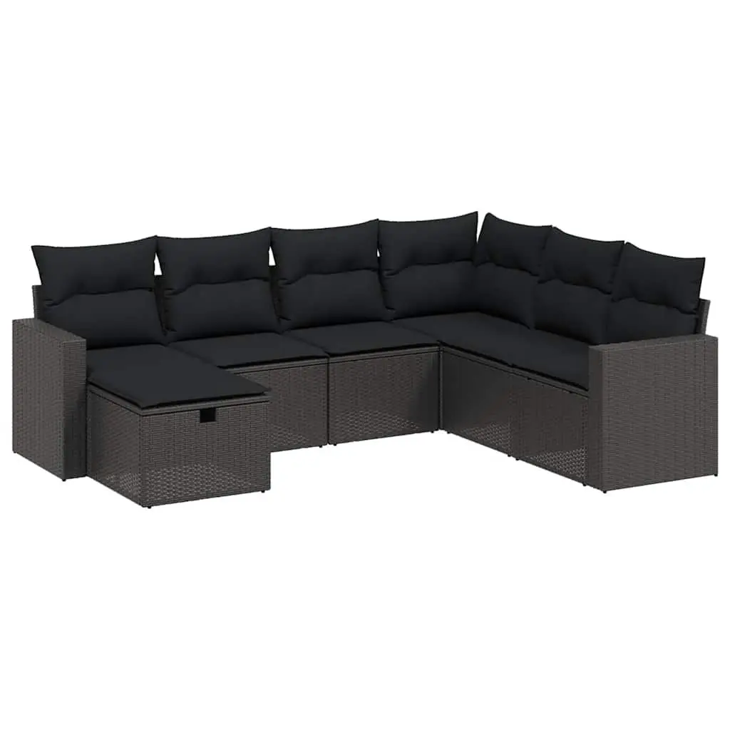 7 Piece Garden Sofa Set with Cushions