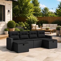 Your Friendly 6 Piece Outdoor Sofa Set Awaits