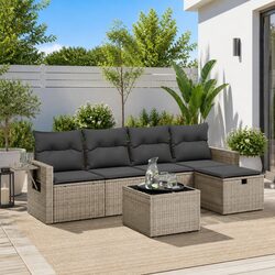 Your Perfect 6-Piece Grey Garden Sofa Set Awaits