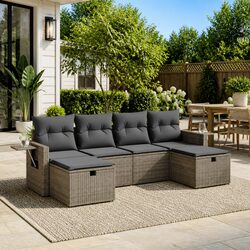 Your Perfect Outdoor Companion: 6-Piece Garden Sofa Set