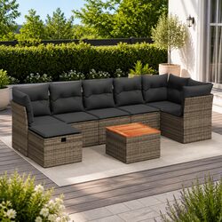 Your New Favorite 8-Piece Garden Sofa Set in Grey