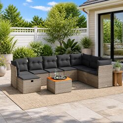 Create Your Outdoor Oasis with This 9-Piece Sofa Set