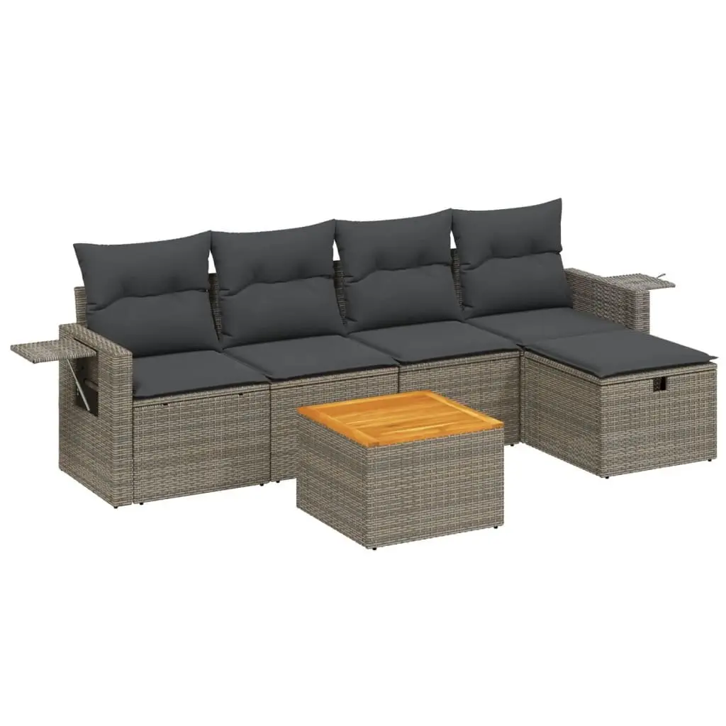 6-Piece Garden Sofa Set for Relaxing