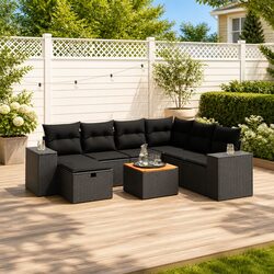 A Friendly Addition: 8-Piece Garden Sofa Set for Your Patio