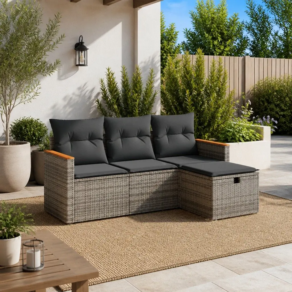 4 Piece Garden Sofa Set