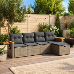 Friendly 5 Piece Grey Patio Sofa Set for Your Home
