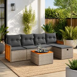 Your New Favorite: 6-Piece Grey Garden Sofa Set