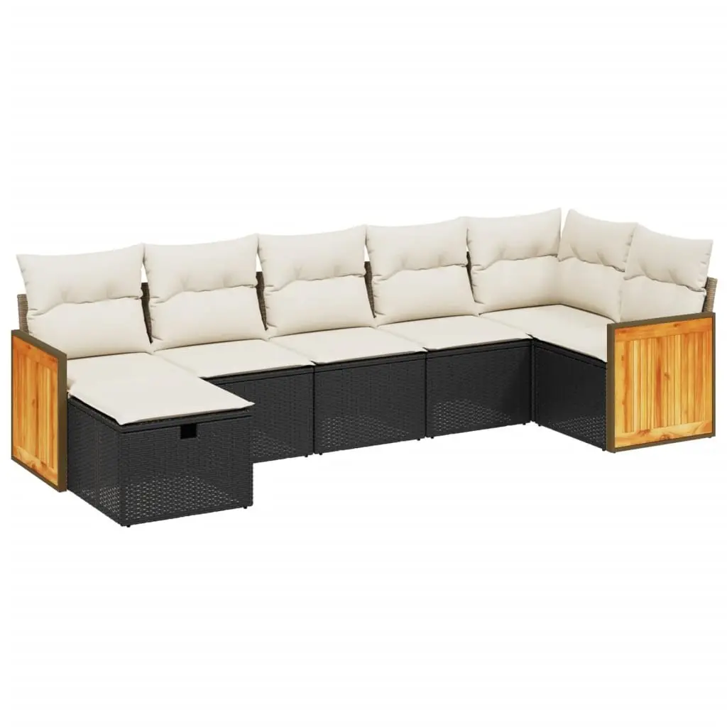 7 Piece Garden Sofa Set with Cushions