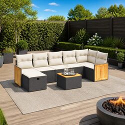Create Your Perfect Outdoor Area with 8 Piece Sofa Set