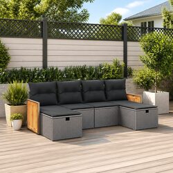 Friendly 6-Piece Outdoor Sofa Set with Cushions