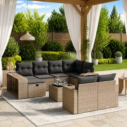 Your New 11-Piece Outdoor Sofa Set Awaits in Grey