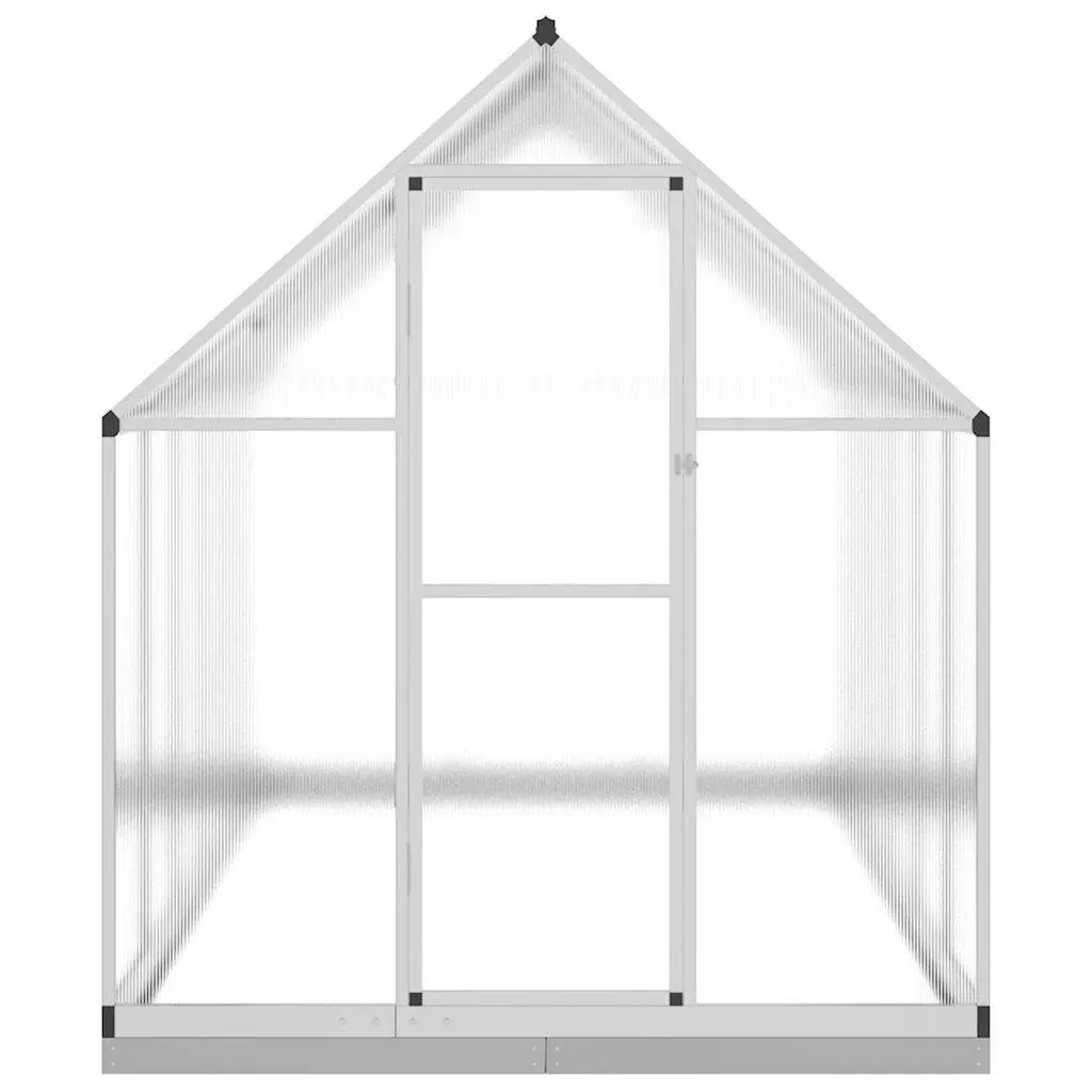Greenhouse Walk-In Aluminium Frame Silver 334x169x202 cm UV-Resistant Polycarbonate Panels