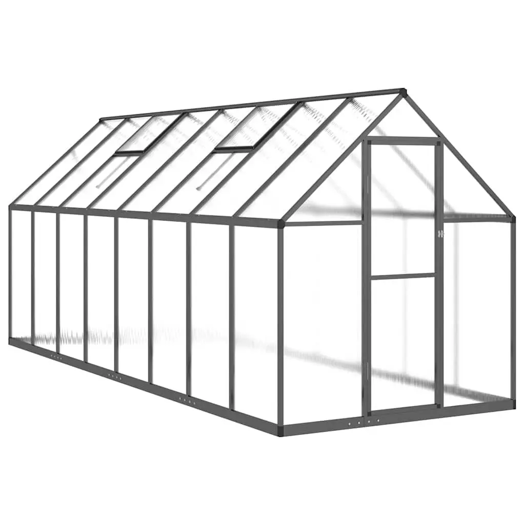 Walk-in Greenhouse Aluminium Frame Polycarbonate Panels 445 x 169 x 195 cm