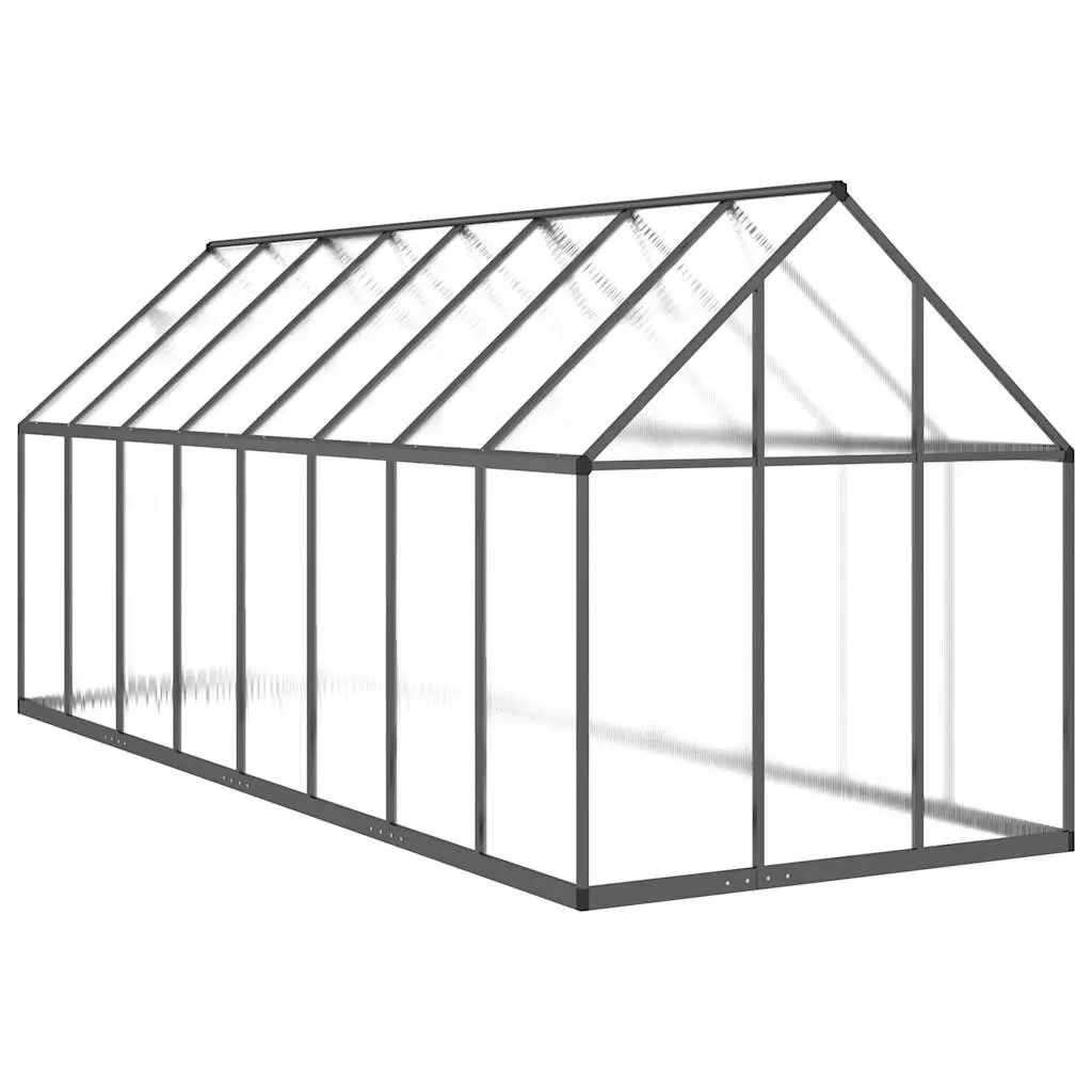 Walk-in Greenhouse Aluminium Frame Polycarbonate Panels 445 x 169 x 195 cm