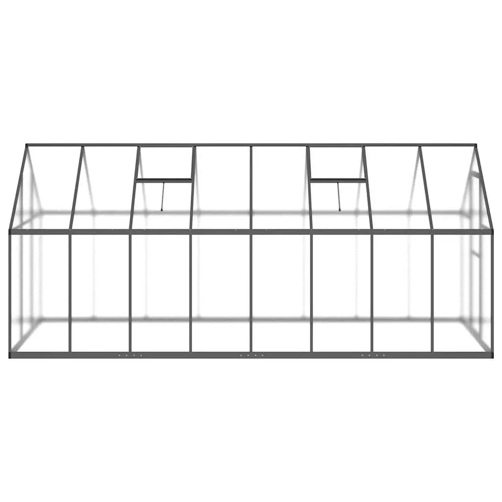 Walk-in Greenhouse Aluminium Frame Polycarbonate Panels 445 x 169 x 195 cm