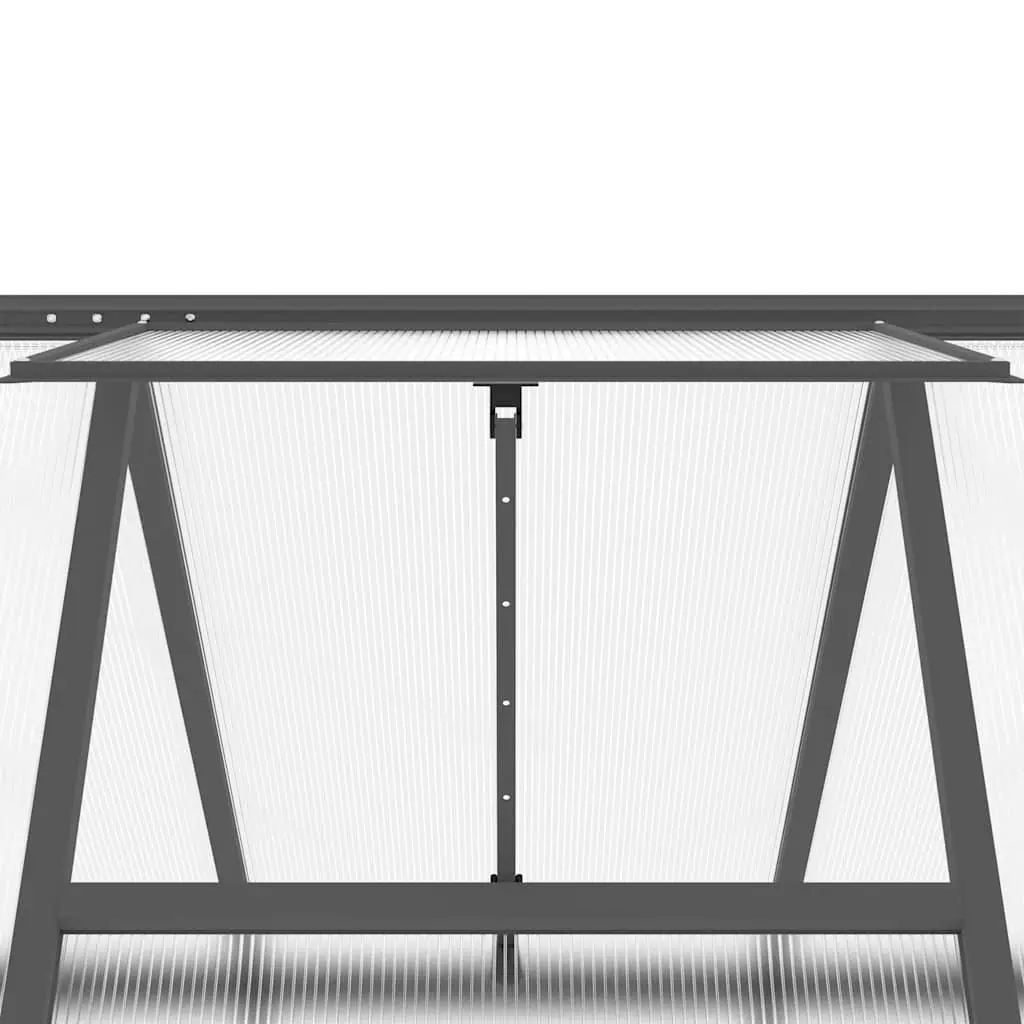 Walk-in Greenhouse Aluminium Frame Polycarbonate Panels 445 x 169 x 195 cm