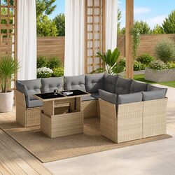 Find Comfort with the 9 Piece Outdoor Sofa Set