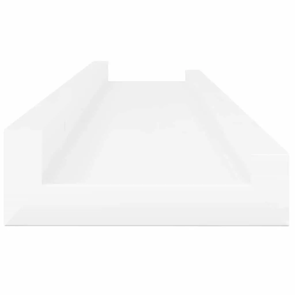 Wall Shelves High Gloss White 60x9x3 cm Floating Storage Display Shelving 2 pcs