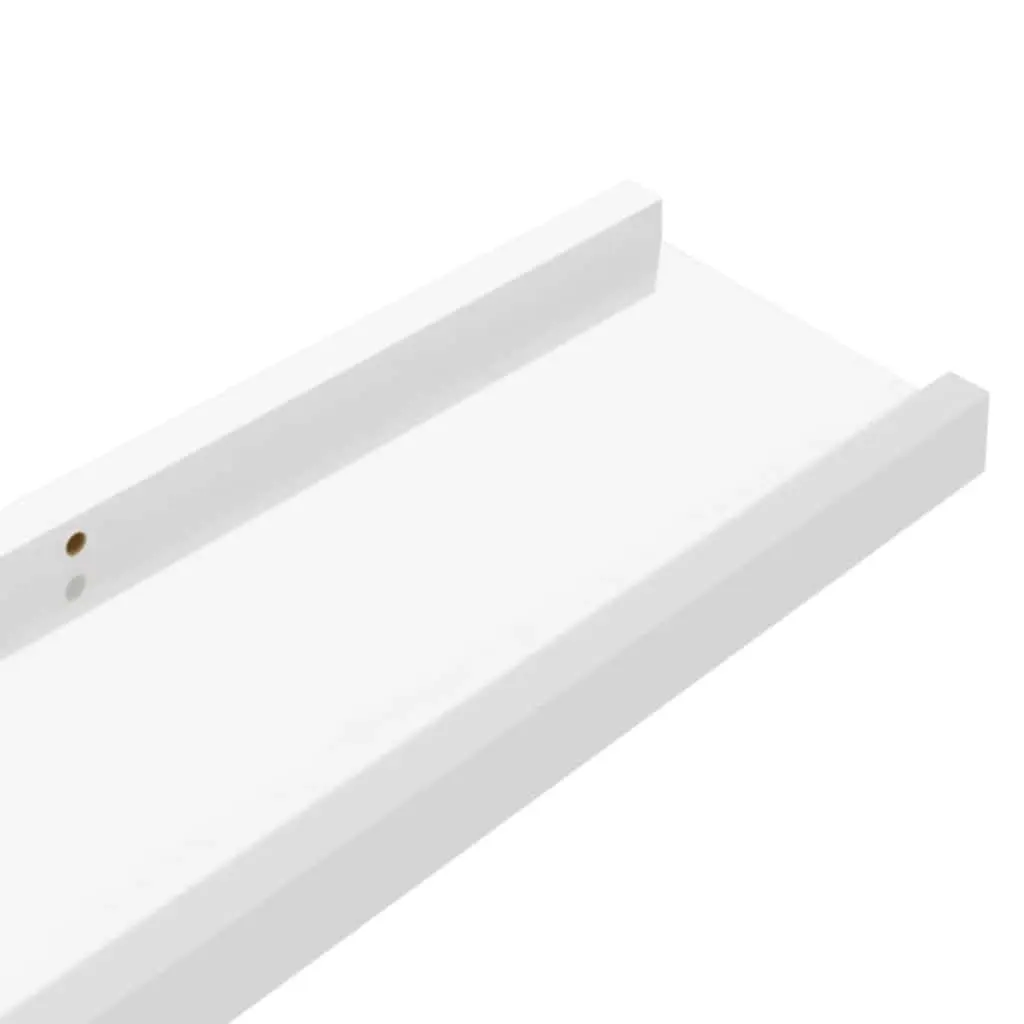 Wall Shelves High Gloss White 60x9x3 cm Floating Storage Display Shelving 2 pcs