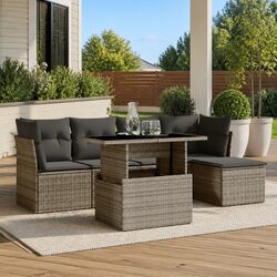 Your Friendly 6-Piece Garden Sofa Set in Grey