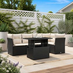 Friendly 6-Piece Garden Sofa Set for Relaxing Outdoors