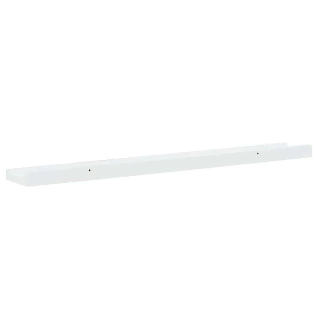 Wall Shelves High Gloss White Floating Storage Display 80 x 9 x 3 cm 2 Piece