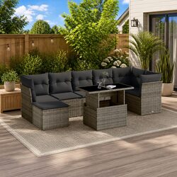 Your Friendly 8-Piece Garden Sofa Set Awaits