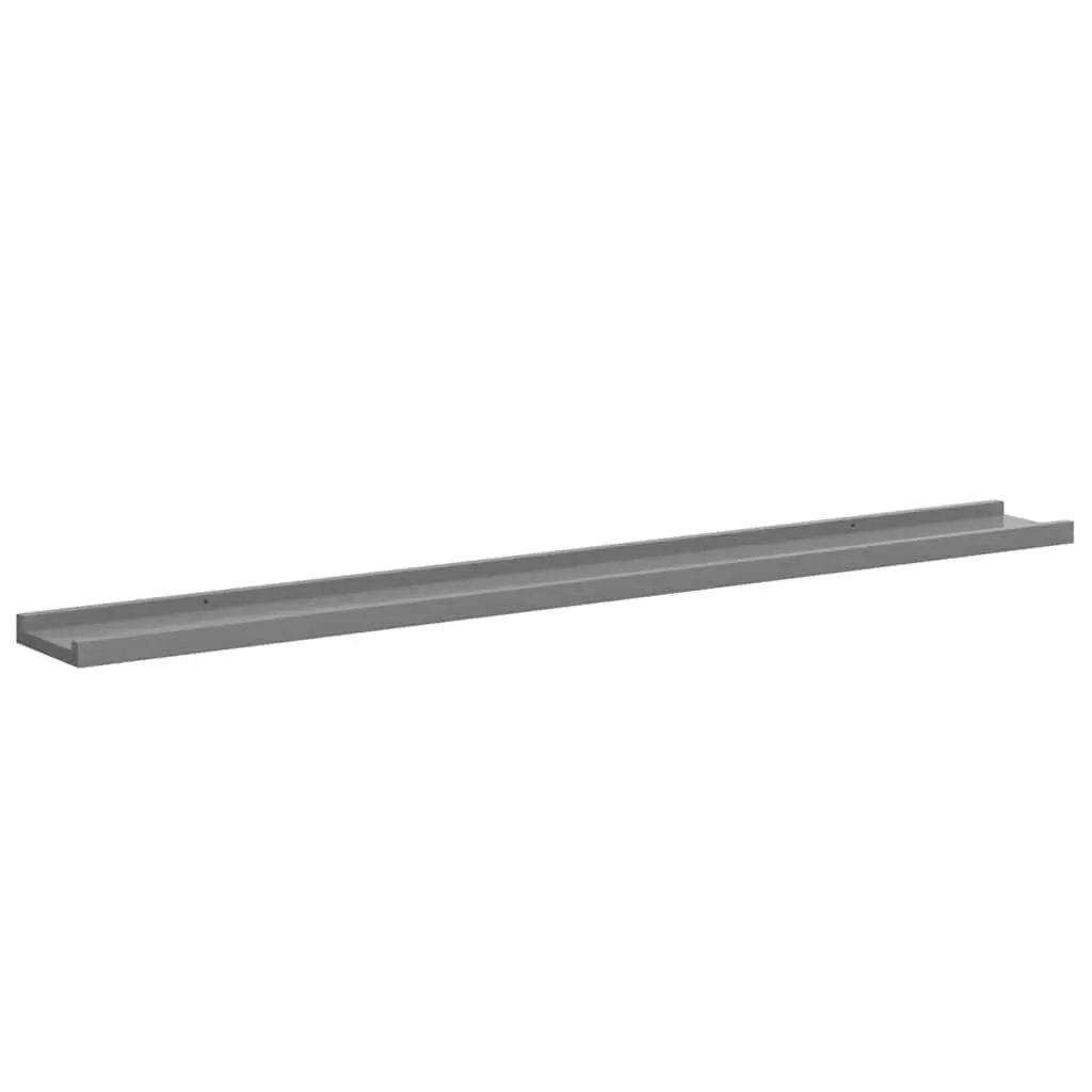 Wall Shelves Grey 100x9x3 cm Storage Display Floating Shelving Unit 2 Piece
