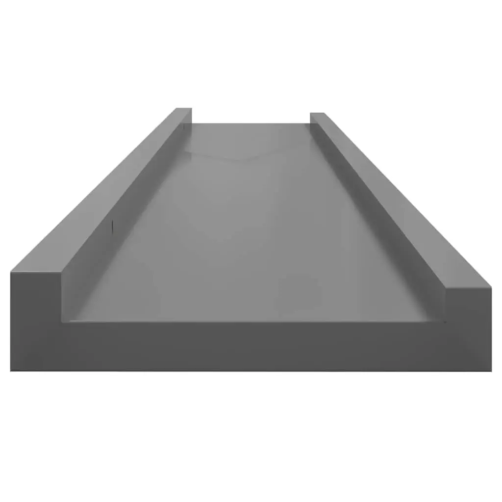 Wall Shelves Grey 100x9x3 cm Storage Display Floating Shelving Unit 2 Piece