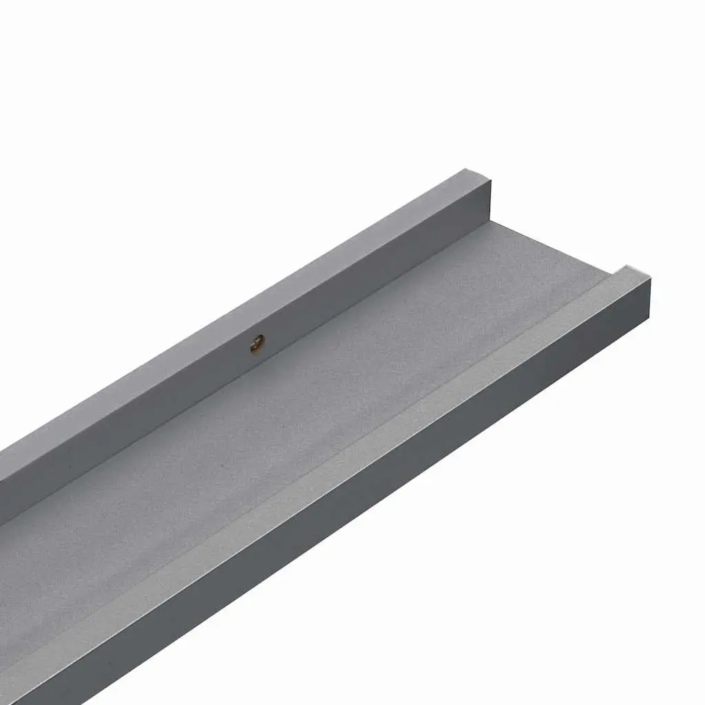 Wall Shelves Grey 100x9x3 cm Storage Display Floating Shelving Unit 2 Piece