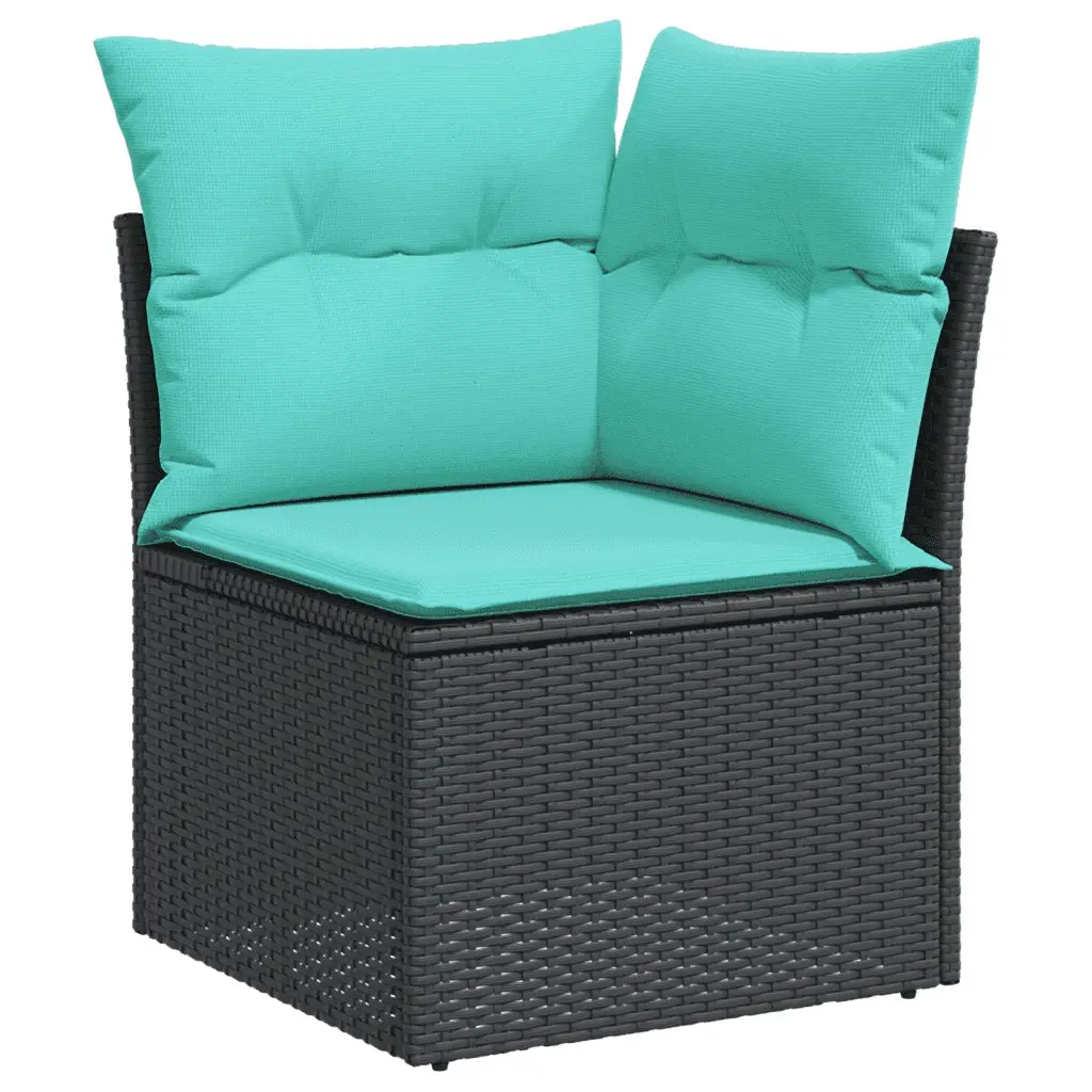 Outdoor Furniture Set 10 Piece Modular Garden Sofa with Adjustable Table Beige PE Rattan
