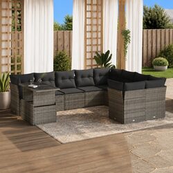 Your Perfect 10-Piece Modular Grey Outdoor Sofa Set