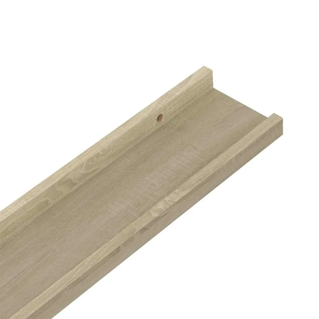 Wall Shelves Floating Storage Display Ledges Brown 80x9x3 cm 2 pcs