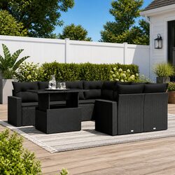 Cozy Up Outdoors with a 9 Piece Garden Sofa Set
