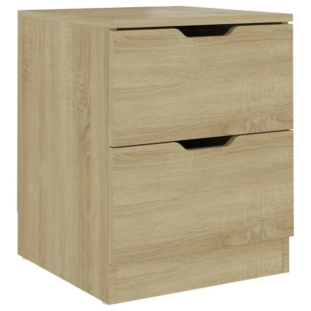 Bedside Table Brown Storage Organiser 40x40x50 cm