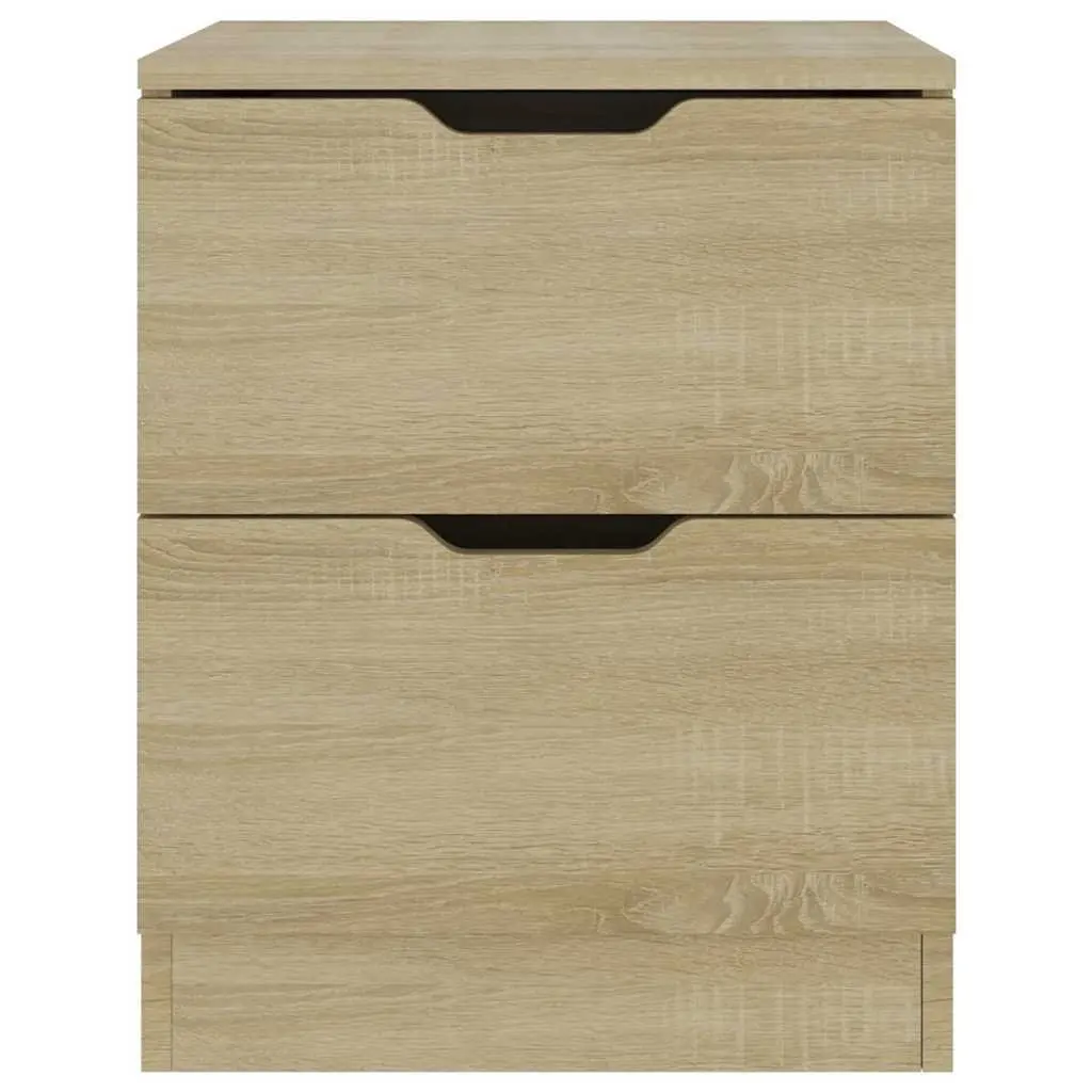 Bedside Table Brown Storage Organiser 40x40x50 cm