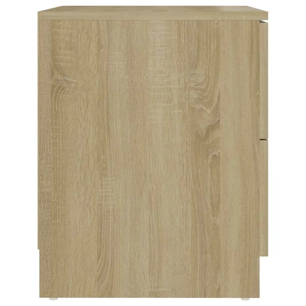 Bedside Table Brown Storage Organiser 40x40x50 cm