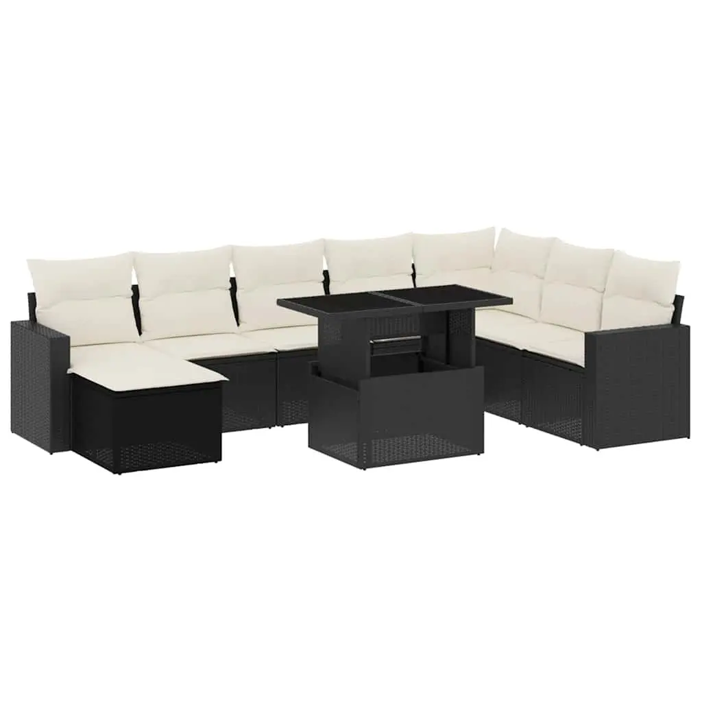 9-Piece Modular Sofa Set for Relaxing Outdoors