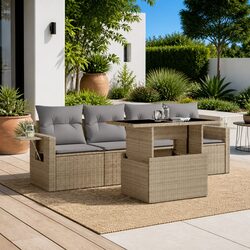 Friendly 5-Piece Garden Sofa Set for Your Patio
