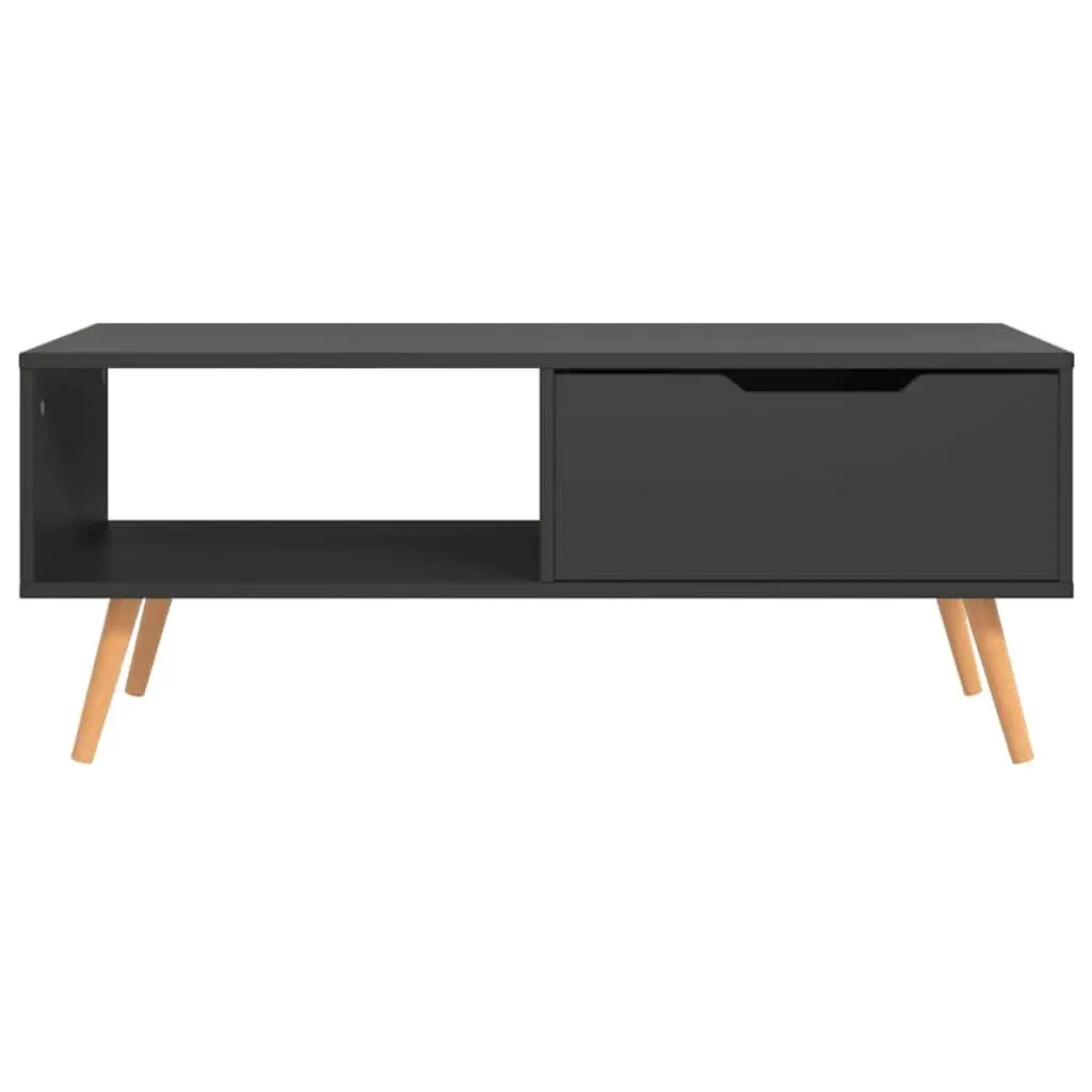 Grey Coffee Table 100x49.5x43cm Living Room Accent Side Table Engineered Wood