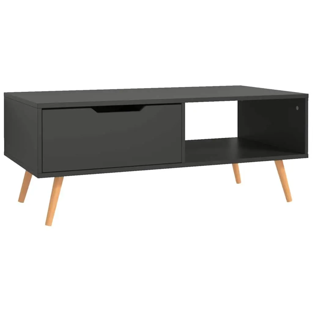 Grey Coffee Table 100x49.5x43cm Living Room Accent Side Table Engineered Wood