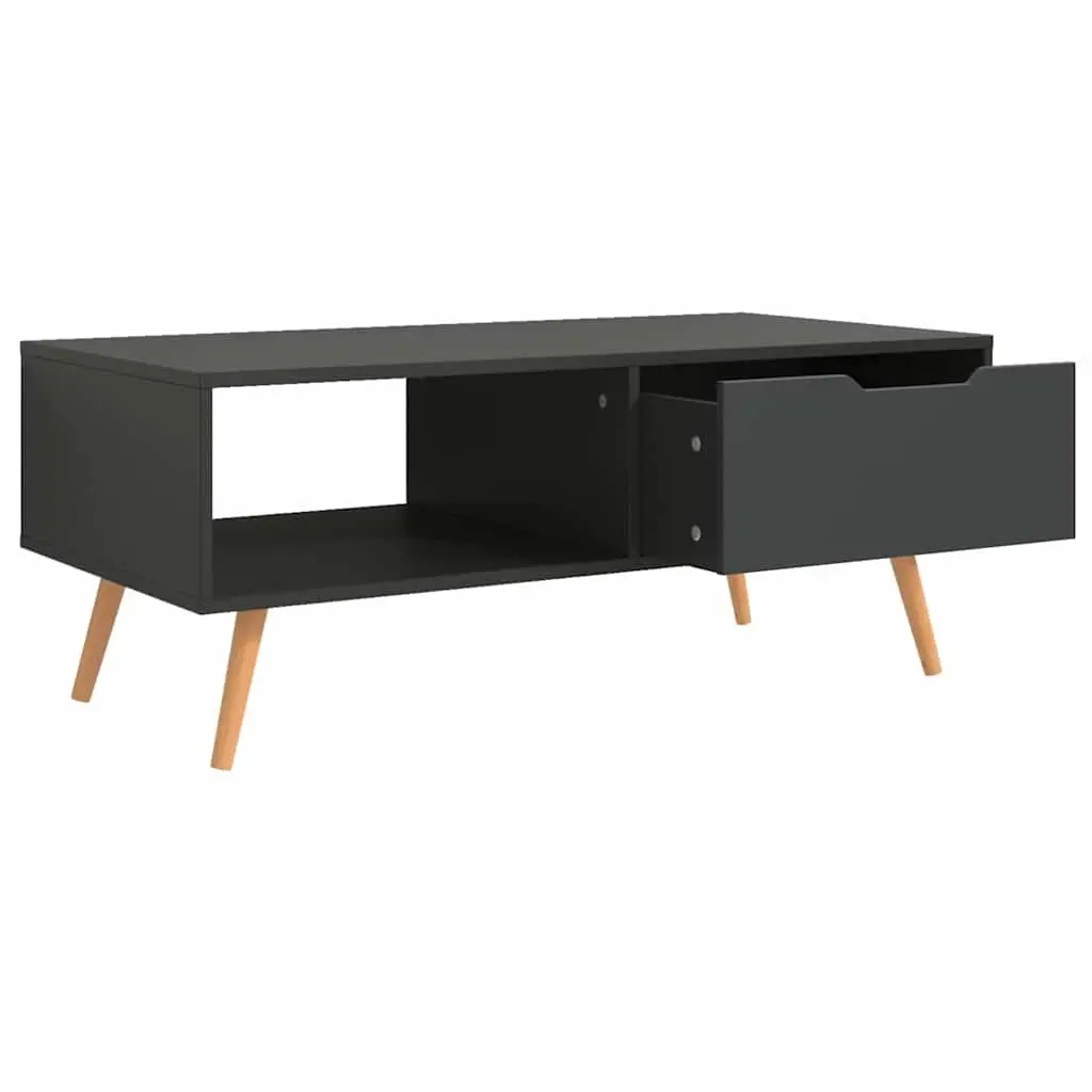 Grey Coffee Table 100x49.5x43cm Living Room Accent Side Table Engineered Wood