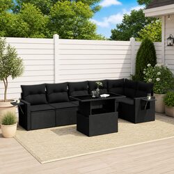 Friendly 7 Piece Modular Outdoor Sofa Set with Cushions
