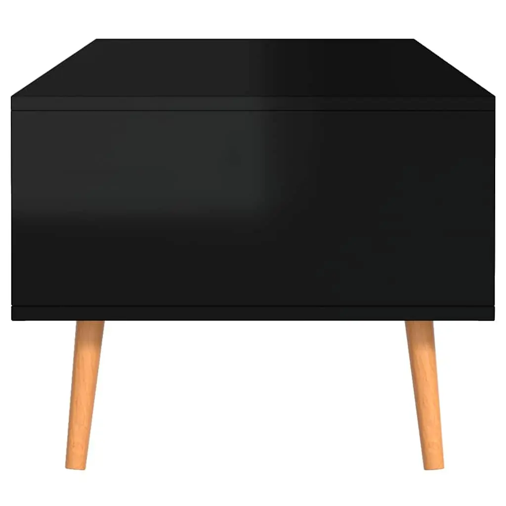 Coffee Table High Gloss Black Engineered Wood 100 x 49.5 x 43 cm