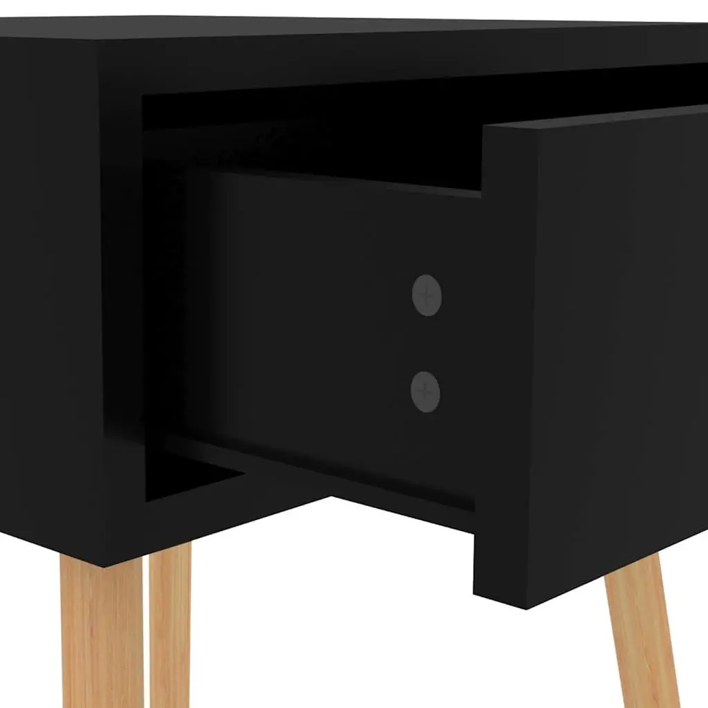 Bedside Cabinets Black 40x40x56 cm 2 Piece Storage Side Table Nightstand