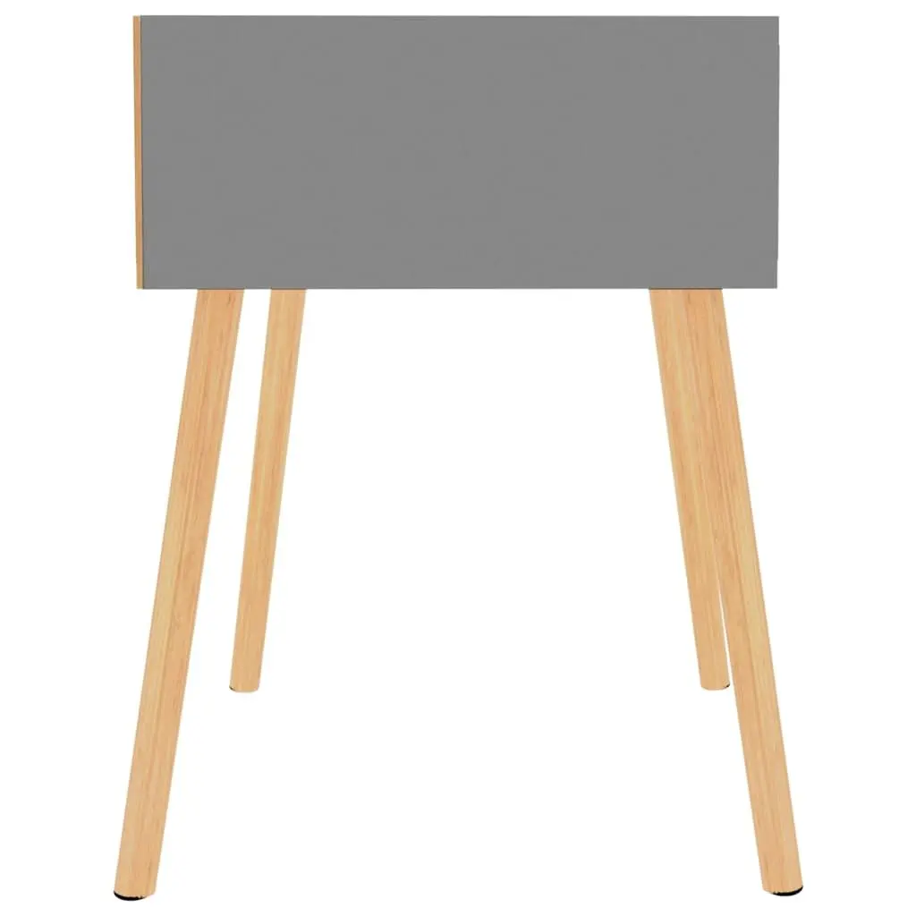 Bedside Cabinets Grey 40x40x56 cm Storage Nightstand Side Table Drawer 2 Piece
